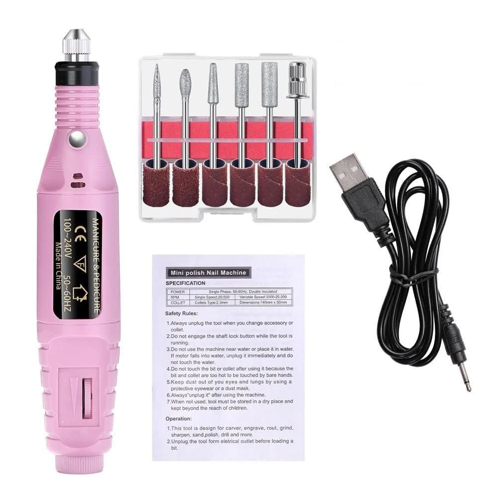 Sandsberg | Elektrisches 6-in-1 Nagelpflegeset für Maniküre & Pediküre