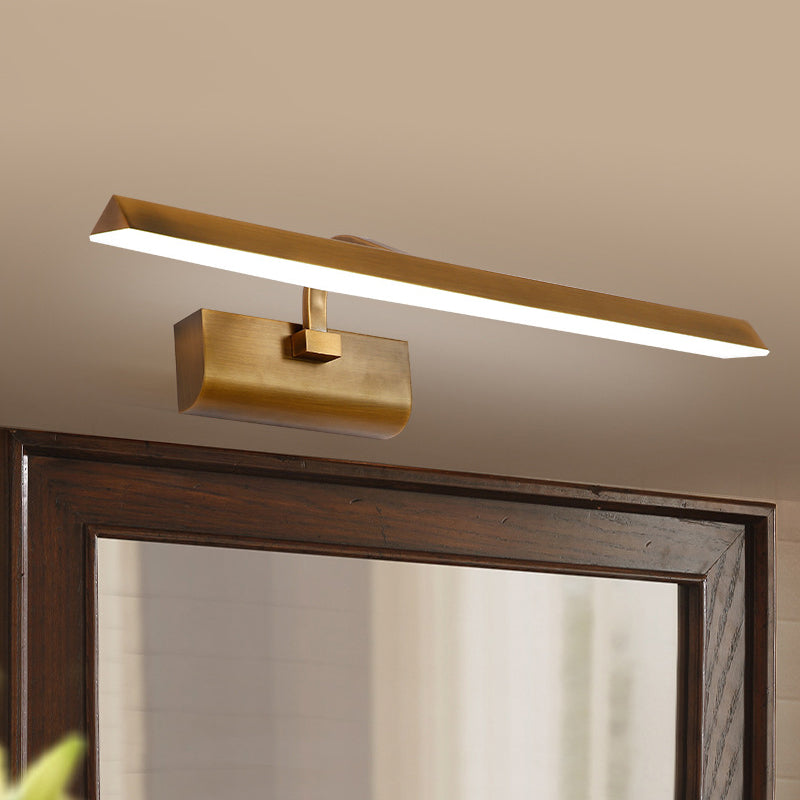Sandsberg | LED Lineaire Vanity Lamp Traditionele Messing Metaal Wandlamp Licht Armatuur voor Badkamer in Wit/Warm/Natuurlijk Licht, 16"/20"/24" L