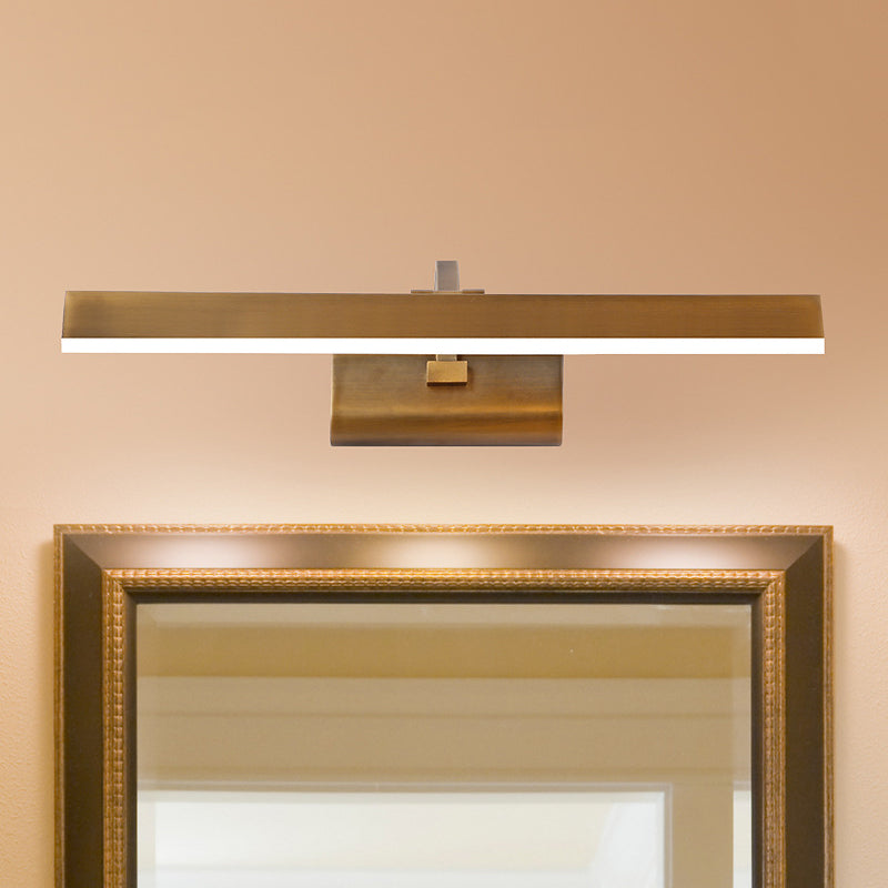 Sandsberg | LED Lineaire Vanity Lamp Traditionele Messing Metaal Wandlamp Licht Armatuur voor Badkamer in Wit/Warm/Natuurlijk Licht, 16"/20"/24" L