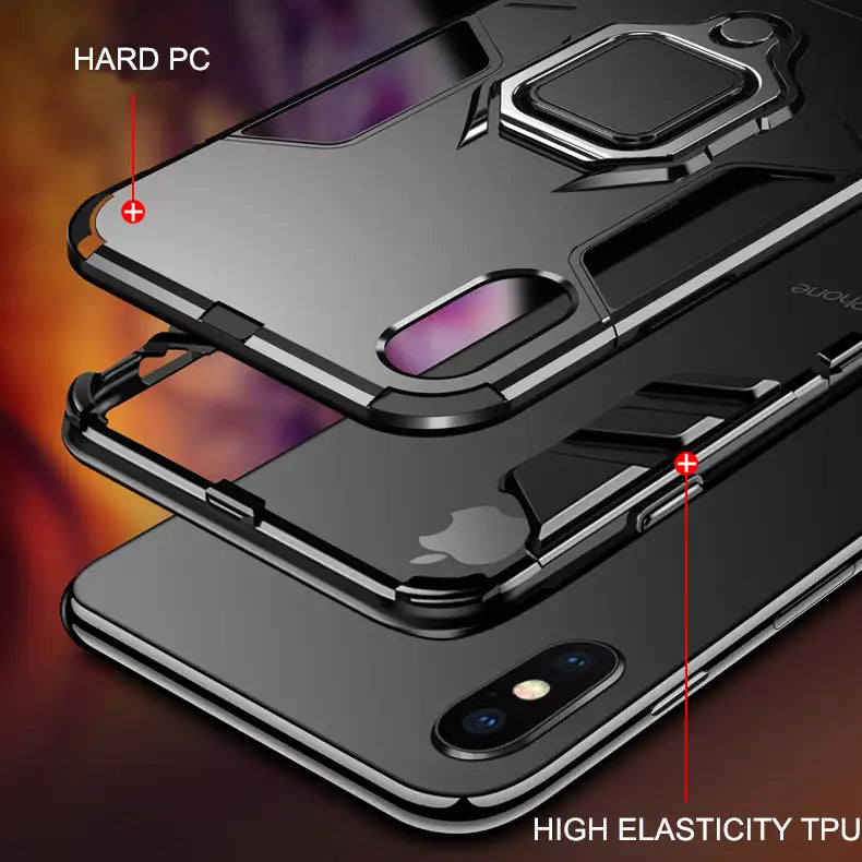 Schutzhülle für Huawei Panzer Design (Drehbarer Ringhalter)