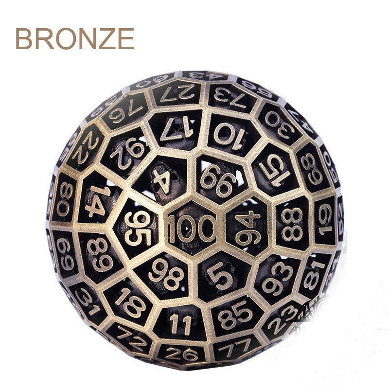 Sandsberg | 100-seitiger Polyeder-Metallwürfel mit Nummerierung, entworfen für große Partys und mehr Möglichkeiten