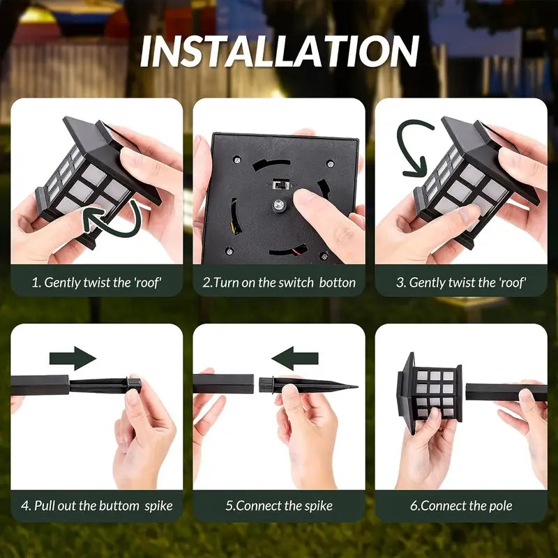 Sandsberg | Solar Gartenleuchten im Laternenstil – Wasserdichte LED Wegbeleuchtung für Außenbereiche