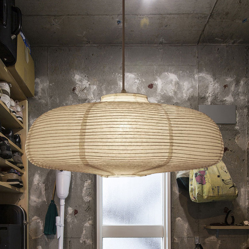 8.5"/11.5"/16.5" Breite Laterne Aufhängung Pendel Traditionell Papier Weiß 1 Licht Hängeleuchte
