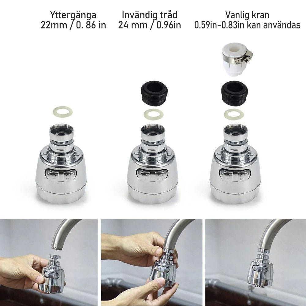 360 ° drehbarer wassersparender Wasserhahnaufsatz