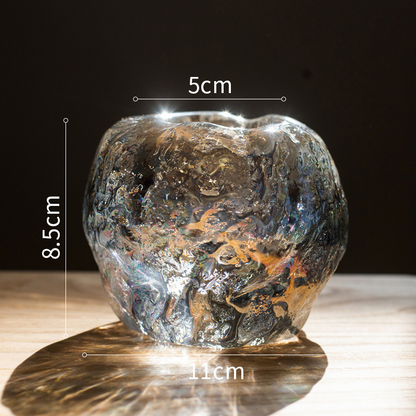 Sandsberg | Glas Teelichthalter – Dekorativer Kerzenhalter aus klarem Glas für gemütliche Beleuchtung