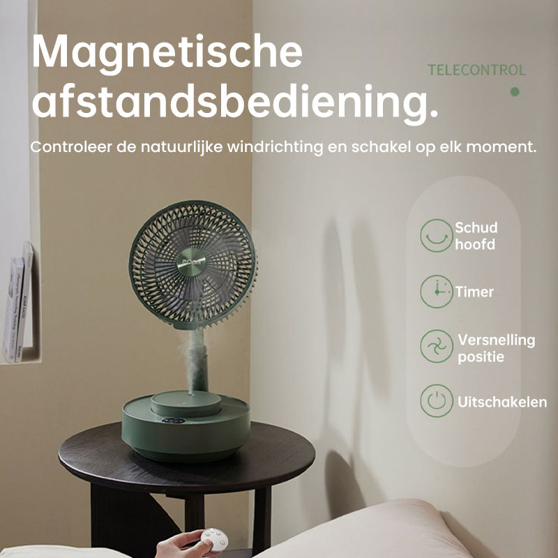 Wiederaufladbarer Faltbarer Teleskop-Tischventilator - Tragbar und Leise für Jede Sommeraktivität