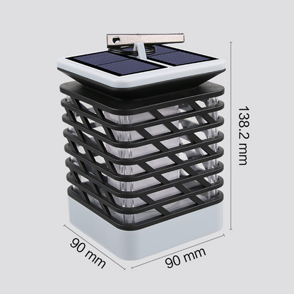 Sandsberg | Solar LED Gartenlaterne mit Rillen-Design – Dekorative Außenbeleuchtung für Garten