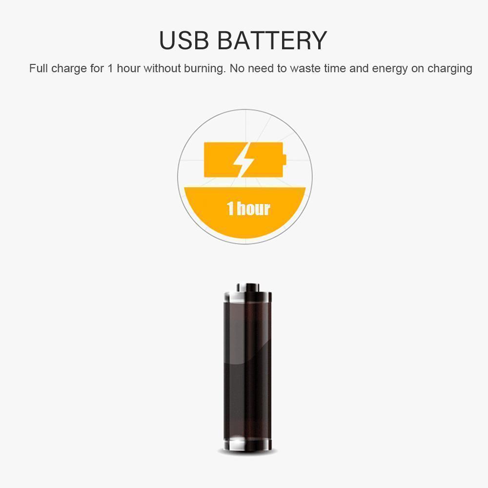 Wiederaufladbare Batterien mit USB-Anschluss aus Lithium.
