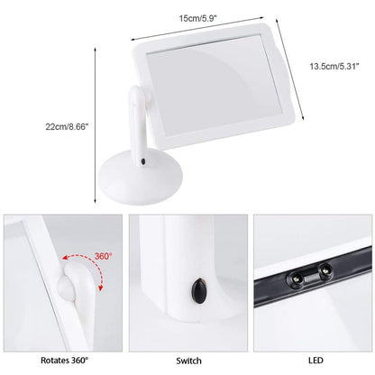 Handfreie Schreibtischlupe mit LED
