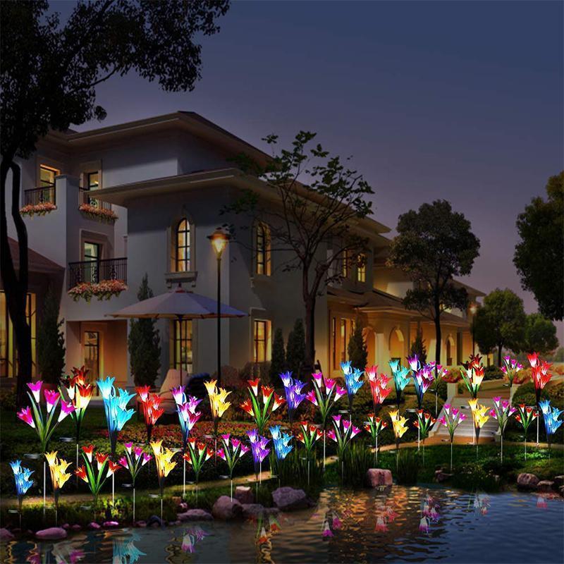 Solarbetriebene LED-Blume, Solar Garten  Stake Lichter