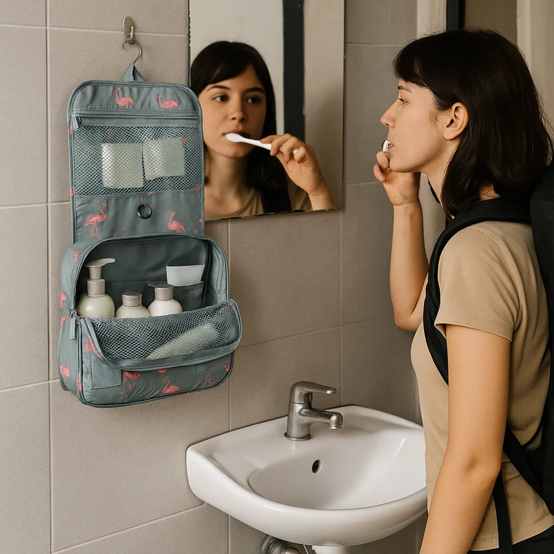 Sandsberg | TravelEase – Wasserabweisende Reisetoilettentasche mit Aufhängehaken
