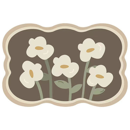 Sandsberg | Super absorbierende Blumen-rutschfeste Matte für das Badezimmer