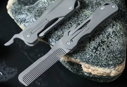 Sandsberg | Pure Titanium Faltkamm - Antistatischer Reise-Massagkamm