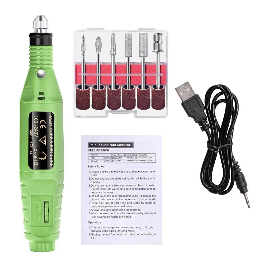 Sandsberg | Elektrisches 6-in-1 Nagelpflegeset für Maniküre & Pediküre