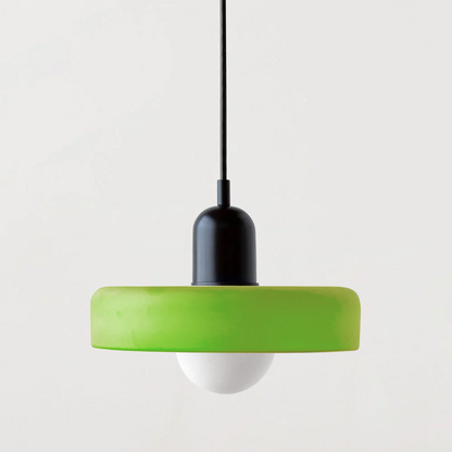 Sandsberg Pendelleuchte aus farbigem Glas | Elegante Hängeleuchte im Bauhaus-Stil | Designlampe für Wohnzimmer & Esszimmer