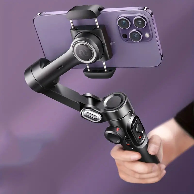 Sandsberg | SmartPro Smartphone Gimbal Stabilizer – Faltbarer 3-Achsen Handheld Stabilizer für iPhone & Android