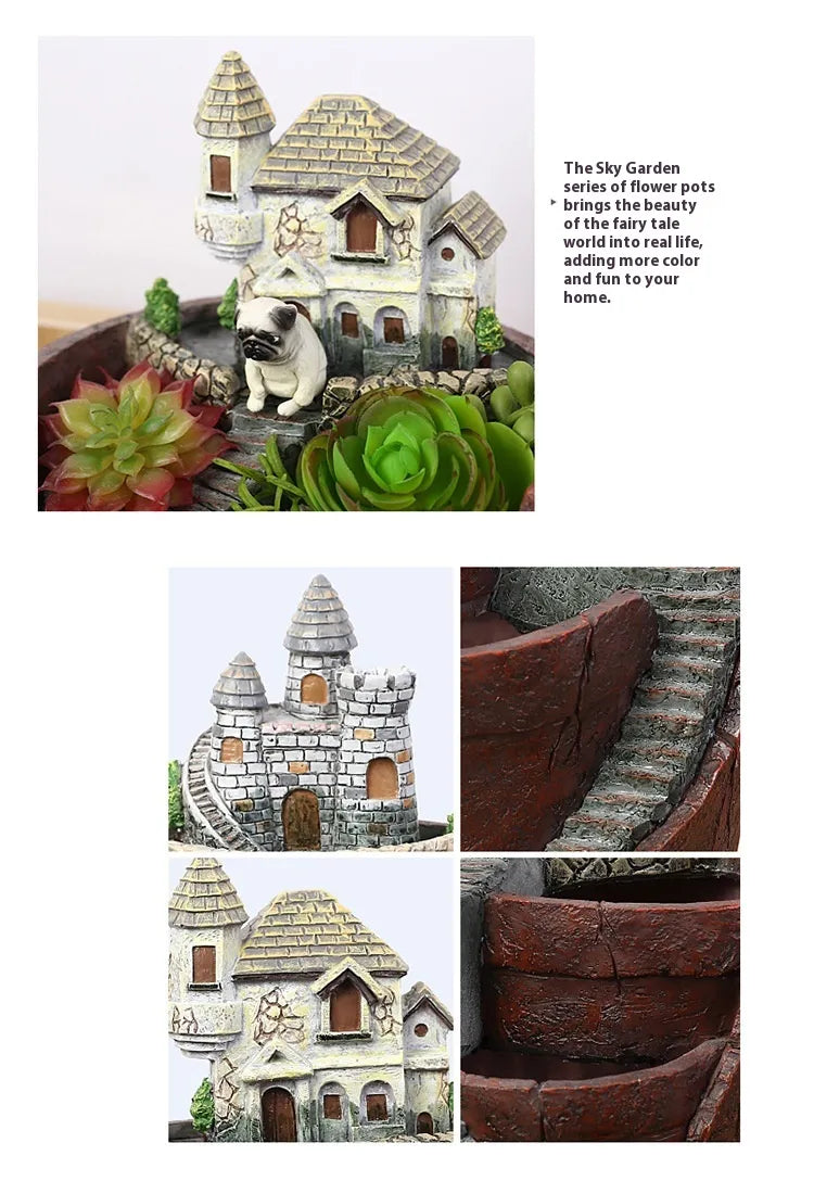 Sandsberg | Sukkulent Dekorationsblumentopf für Mini-Garten – Bonsai Pflanztopf für Mikrolandschaft und Garten