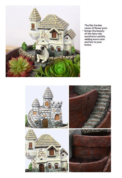 Sandsberg | Sukkulent Dekorationsblumentopf für Mini-Garten – Bonsai Pflanztopf für Mikrolandschaft und Garten