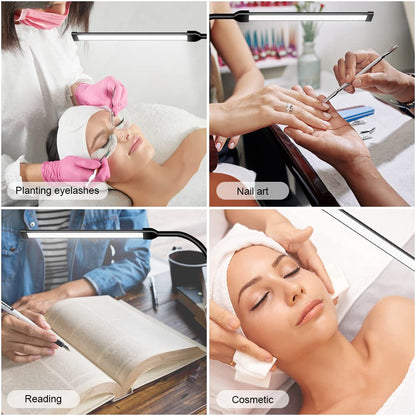 Sandsberg | Jcotton Verstellbare Gänsehalshalterung LED Stehlampe für Wimpernverlängerungen & Make-up - Schwarz 01