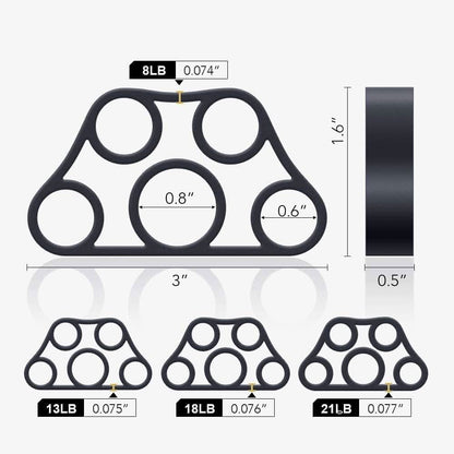 Sandsberg | Set aus 4 Handtrainern für gezielte Finger- und Unterarmkraft