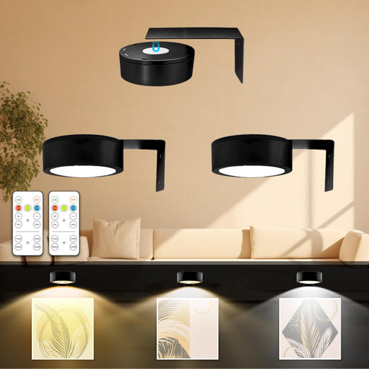 Sandsberg | Arixinks 3Pack Bildbeleuchtung Batteriebetrieben Mit Fernbedienung, Malerei Beleuchtung Für Kunst Mit 3 Lichtfarben & Dimmbar, Led Kunstanzeige