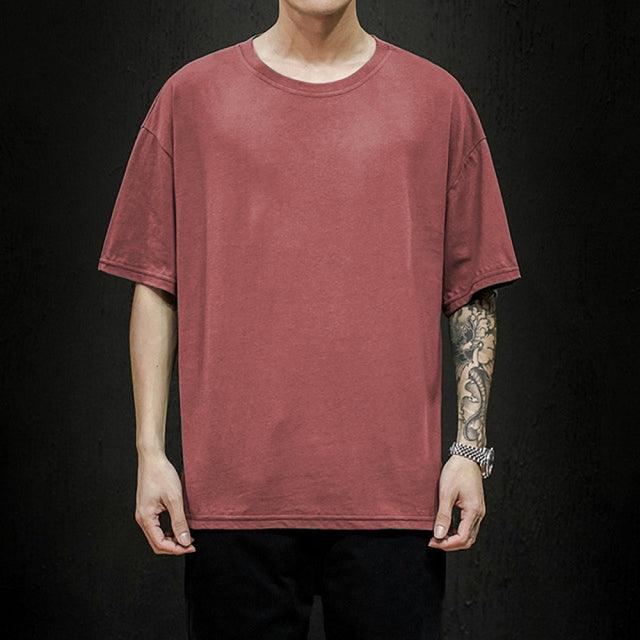 Sommer Einfarbig T-Shirt
