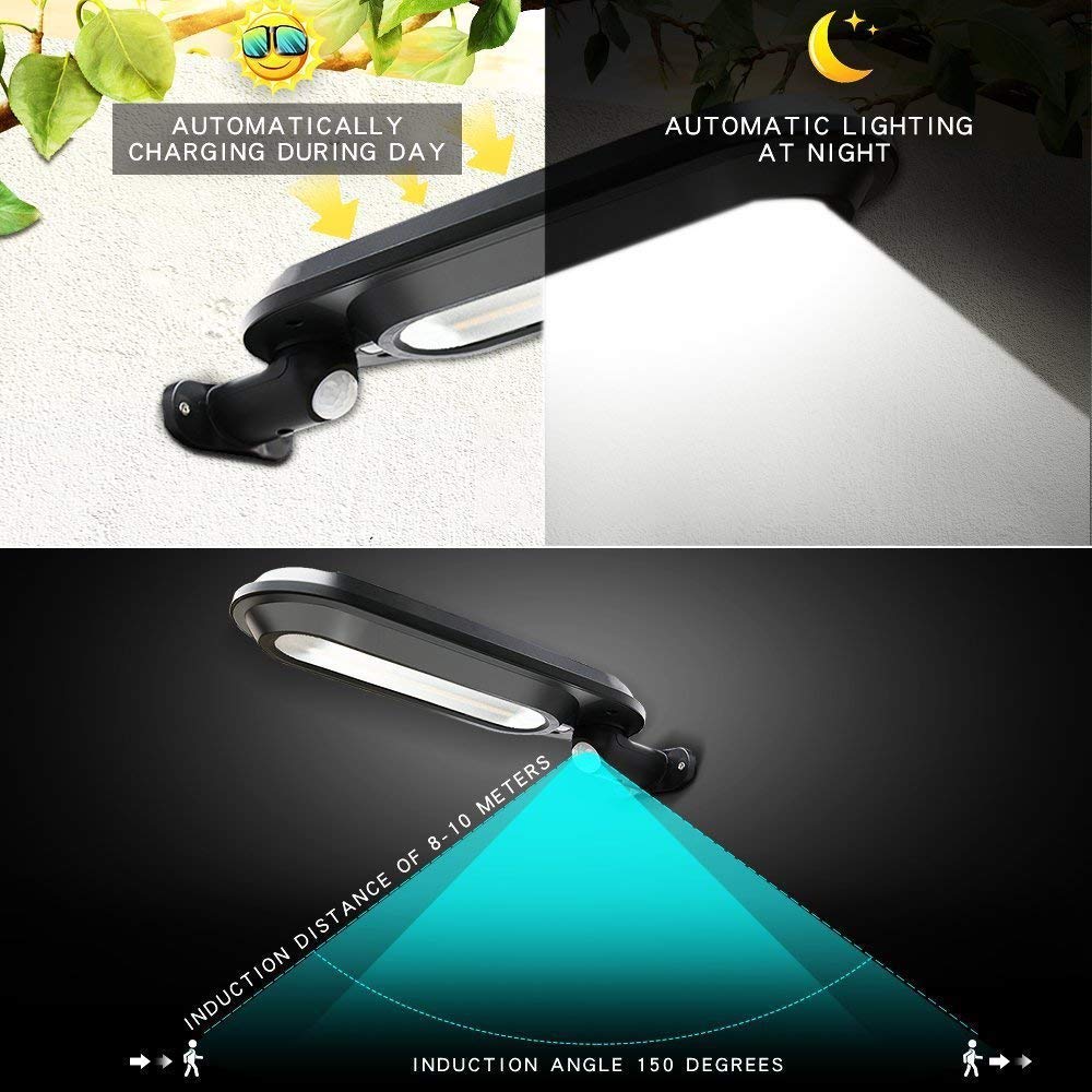 Sandsberg | Solar Wandleuchte mit Bewegungsmelder – LED Außenbeleuchtung für Garten & Terrasse