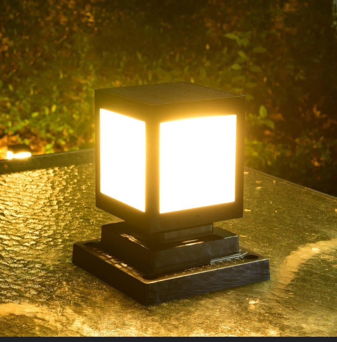 Sandsberg | Solar LED Gartenlaterne im Quadrat-Design – Dekorative Außenbeleuchtung für Wege und Terrasse