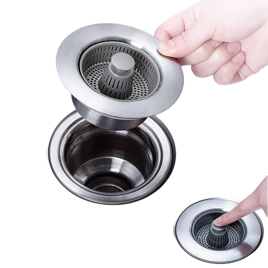 Edelstahlküchenspüle Bounce Core 3-in-1 Pop-Up Spüle geruchsicherer Filter