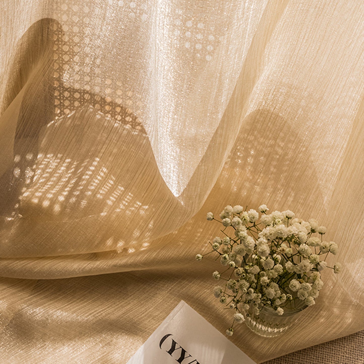 WeaveGlam Vorhänge - Elegante Durchsichtige Woven Vorhänge für Moderne Interieurs