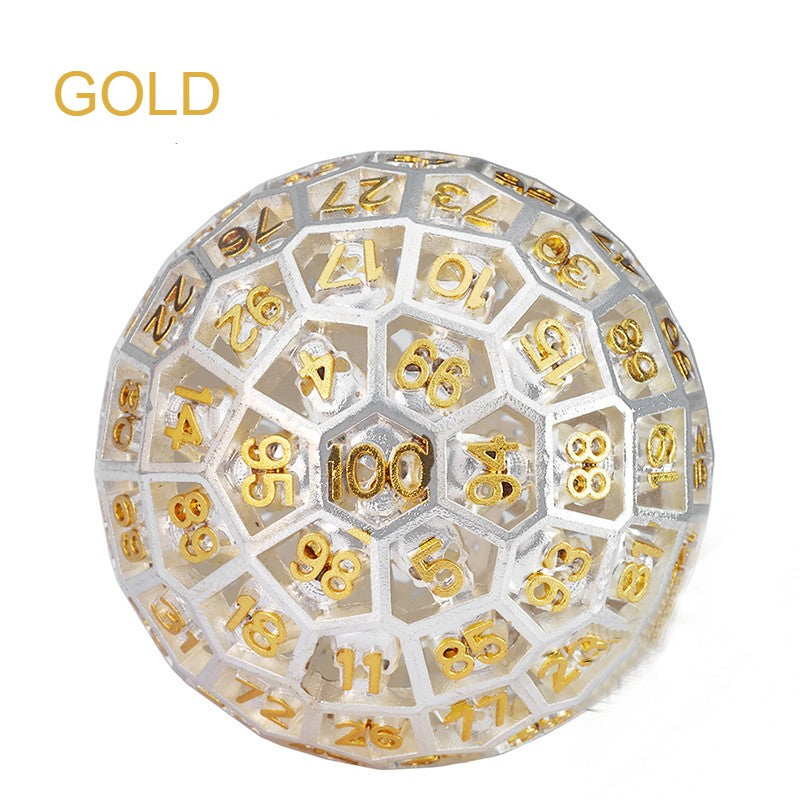 Sandsberg | 100-seitiger Polyeder-Metallwürfel mit Nummerierung, entworfen für große Partys und mehr Möglichkeiten