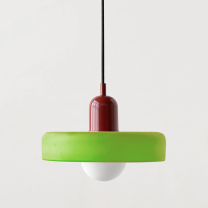 Sandsberg Pendelleuchte aus farbigem Glas | Elegante Hängeleuchte im Bauhaus-Stil | Designlampe für Wohnzimmer & Esszimmer