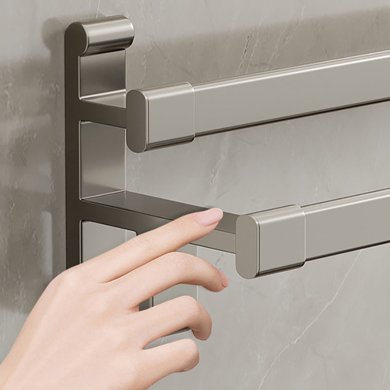 Sandsberg | Graues Badezimmer Zubehör Set Zeitgenössischer Stil Aluminium Handtuchstange