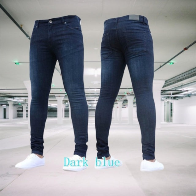 Herrenhose Retro-Waschanlage Reißverschluss Stretch Jeans