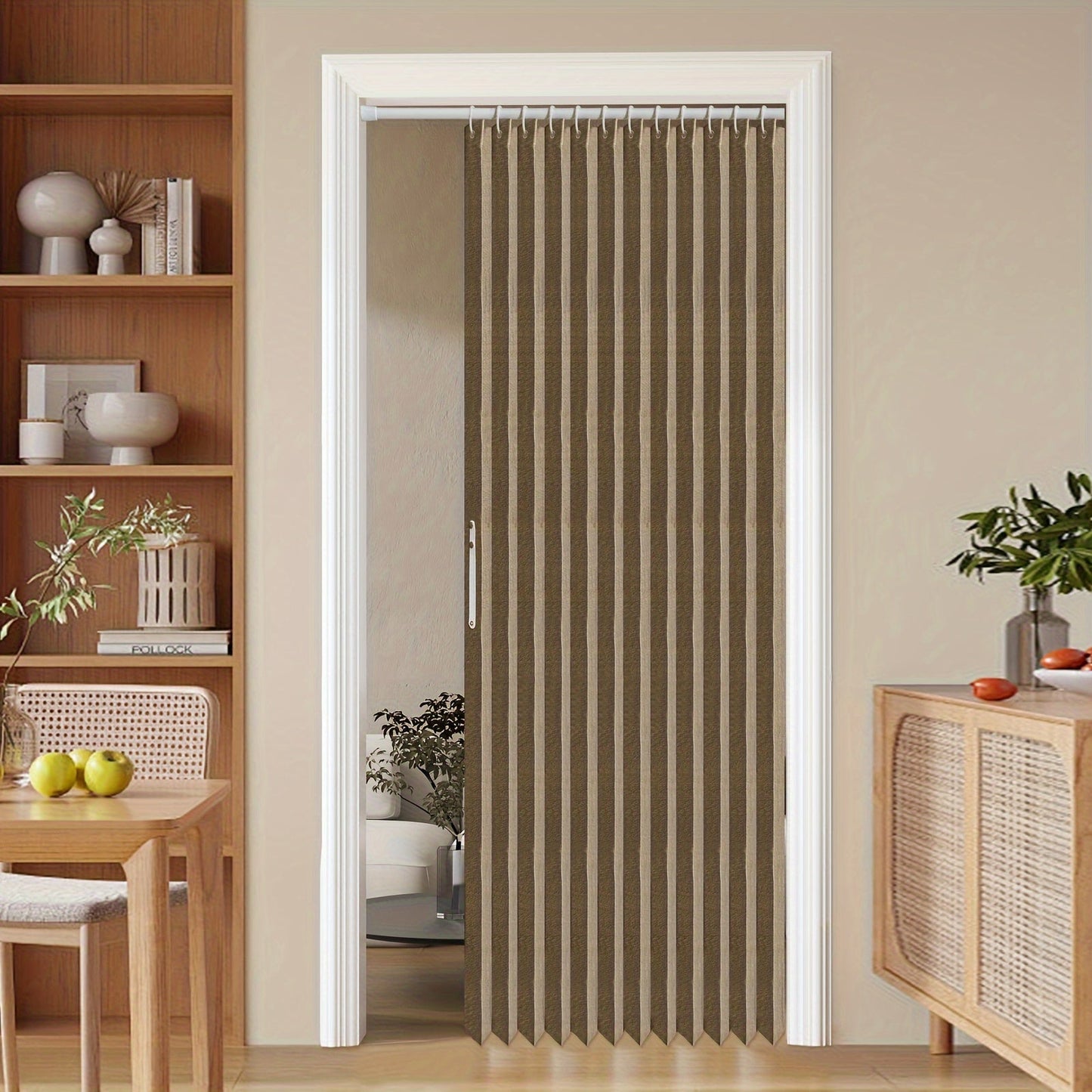 Sandsberg | Bunte magnetische Faltenvorhang – Einfache Dekoration, platzsparender Raumteiler für Zuhause und Geschäft – Lebhaftes künstlerisches Design, maschinenwaschbares Polyester
