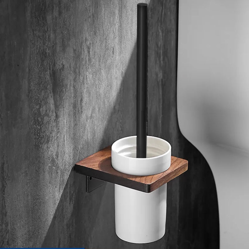Sandsberg | Holz- & Aluminium Badezimmerset Braun Badezimmerzubehörset