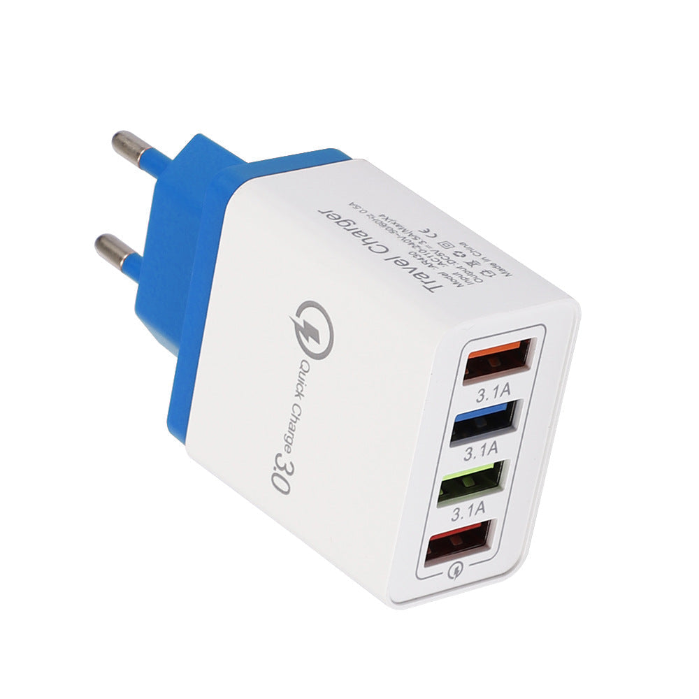 USB-Ladegerät Quick Charge 3.0 4 Telefonadapter für Tablet Tragbares mobiles Wandladegerät Schnellladegerät