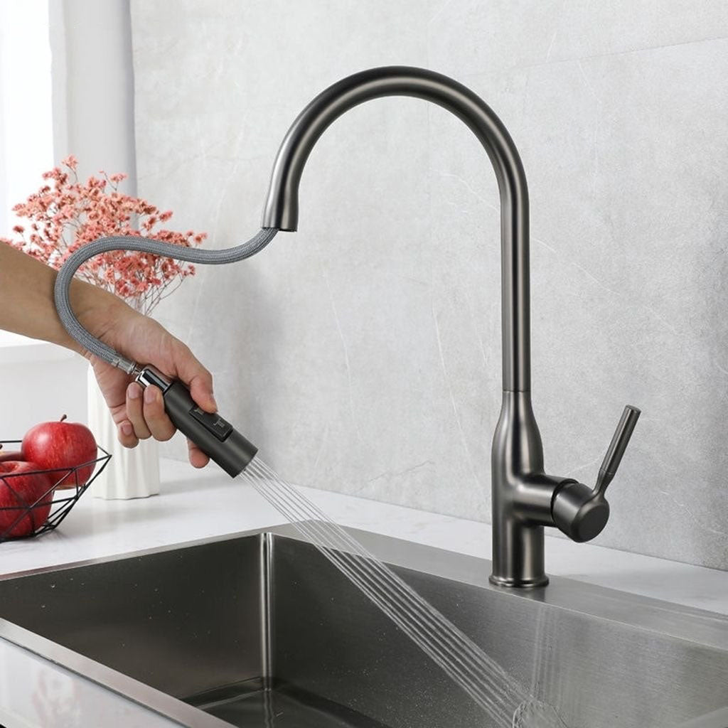 Sandsberg | Moderner Pull-down Wasserfüller Einhand Hochbogen Küchenspülenarmatur