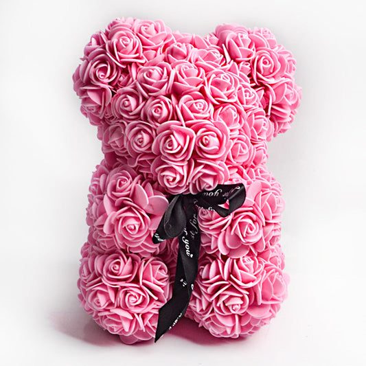 Valentinstag Geschenk Rose Bär Ewige Blume Rose Teddybär PE Schaum Bär 25cm Valentinstag