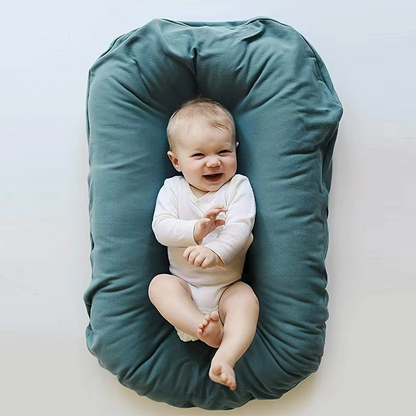 Sandsberg | Bequemes tragbares Baumwoll-Baby-Lounger für Neugeborene