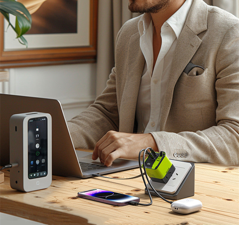 Sandsberg | USB-C Mehrfachladegerät mit integriertem, ausziehbarem Kabel