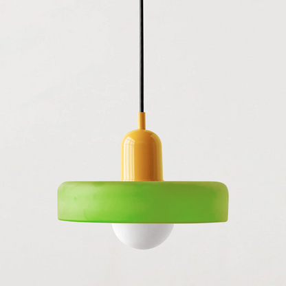 Sandsberg Pendelleuchte aus farbigem Glas | Elegante Hängeleuchte im Bauhaus-Stil | Designlampe für Wohnzimmer & Esszimmer