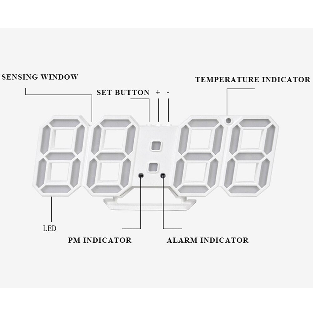 Sandsberg-Digital-Wanduhr - Temperatur und Alarm