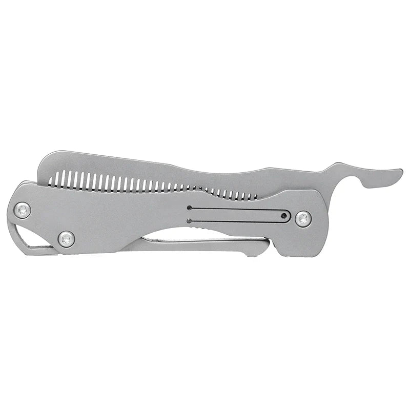 Sandsberg | Pure Titanium Faltkamm - Antistatischer Reise-Massagkamm