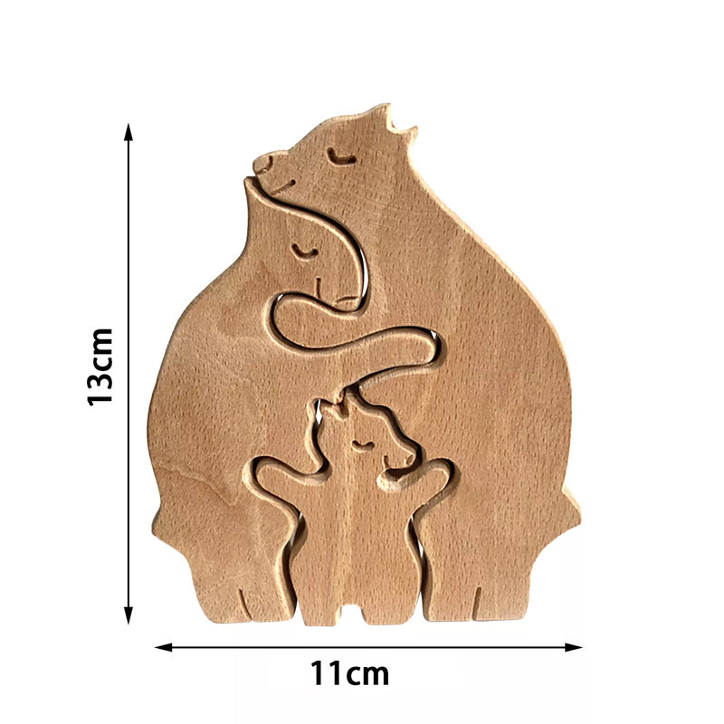 Handgeschnitzte Kuscheltiere aus Holz