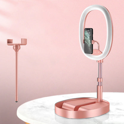 Sandsberg | Faltbarer und verstellbarer Handyhalter mit 10W kabellosem Schnellladen, bis zu 25,8 cm, Lampe, rutschfeste Platte, Mini-Regal, geeignet für Handys und Tablets