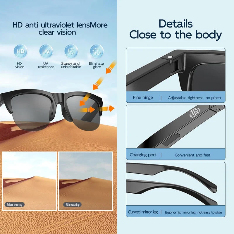 Sandsberg | 2024 Upgrade Bluetooth Smart Sonnenbrille