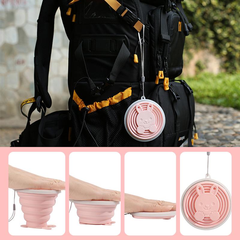 Silicone faltbare Wasserbecher mit Deckeln