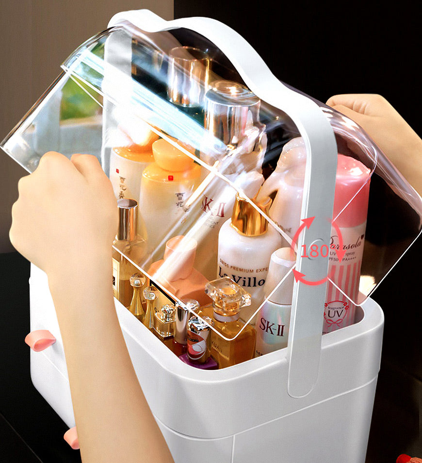 (Nur Geschenk in den USA) Staubdichter Make-up-Organizer mit Schublade