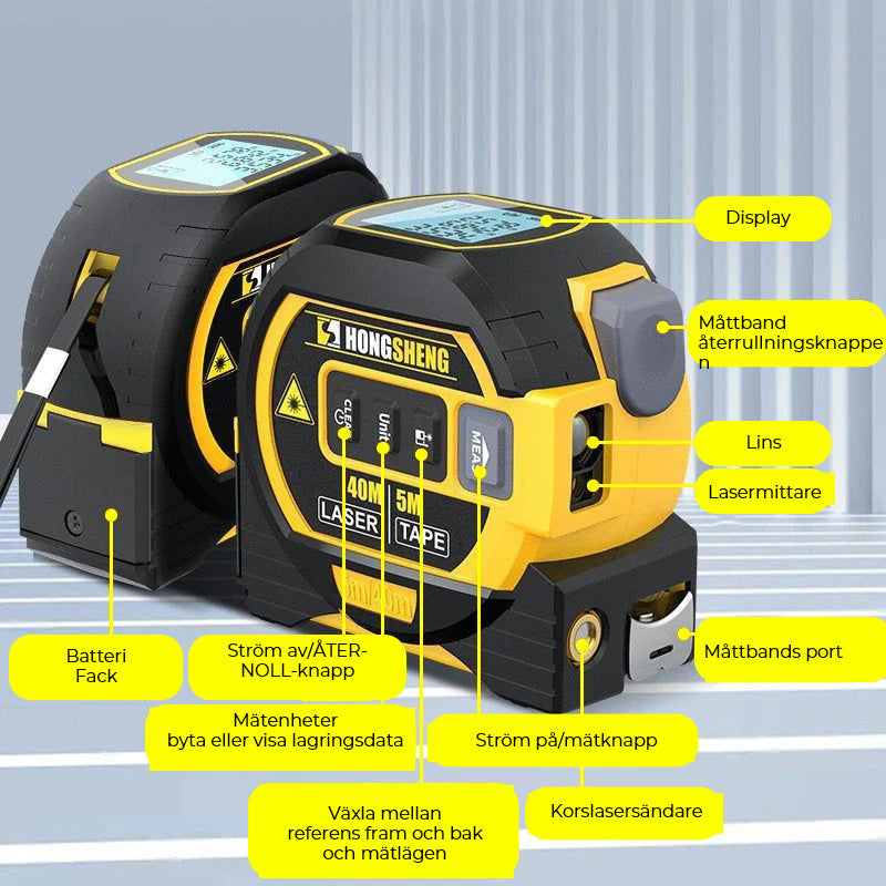 3-in-1 Infrarot-Laserbandmessung